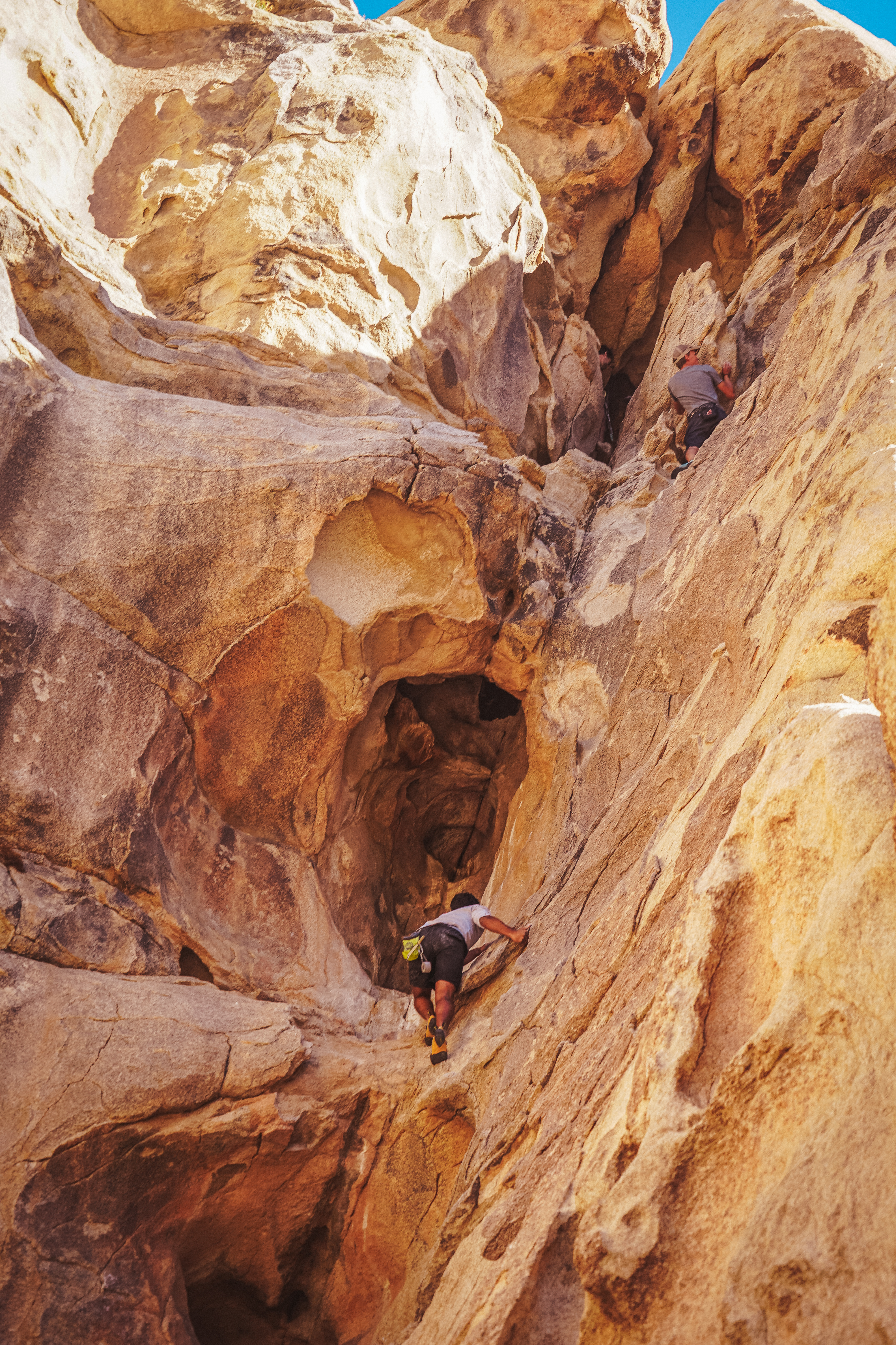 Anish free soloing in Joshua Tree