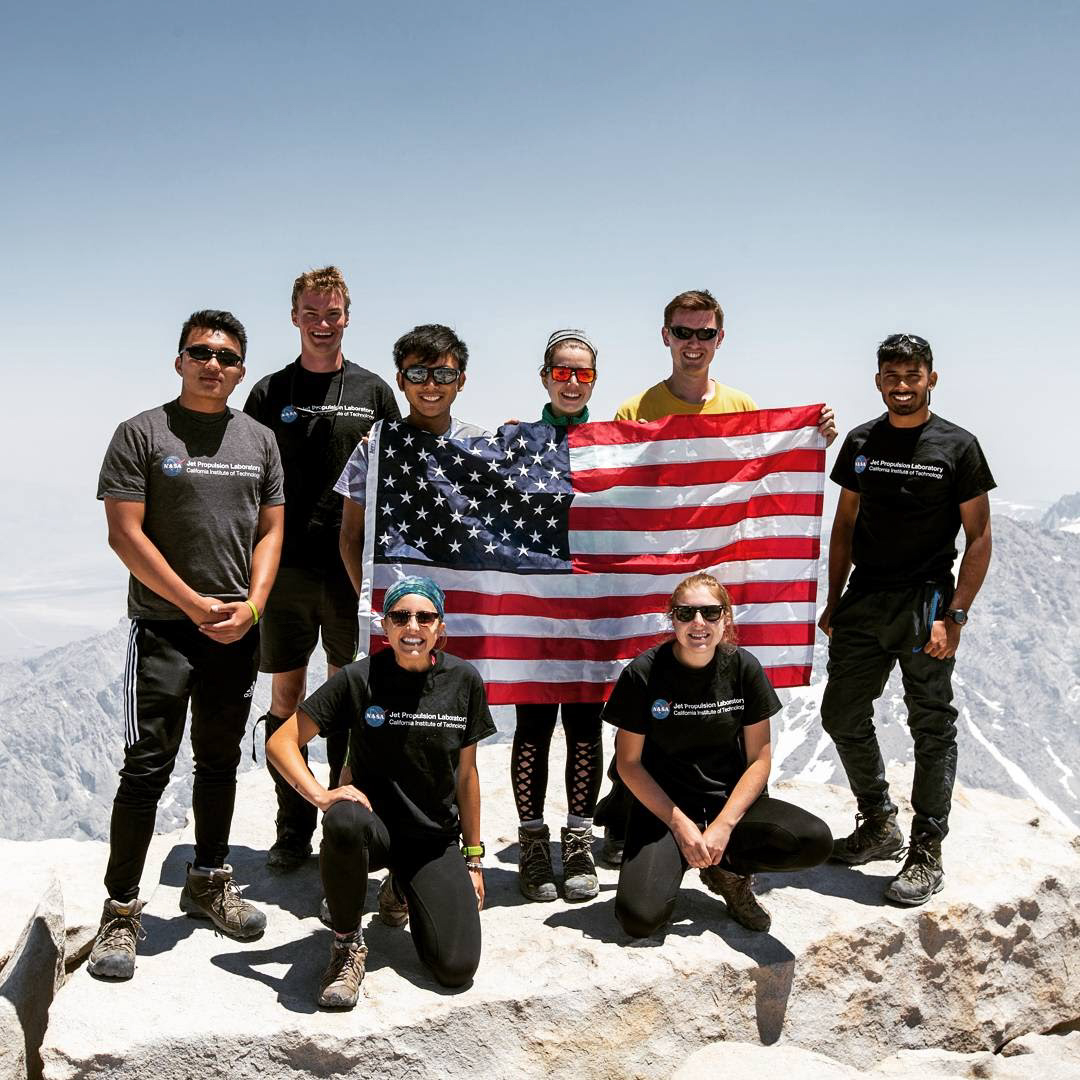 Anish and JPL colleagues on the summit of Mt. Whitney