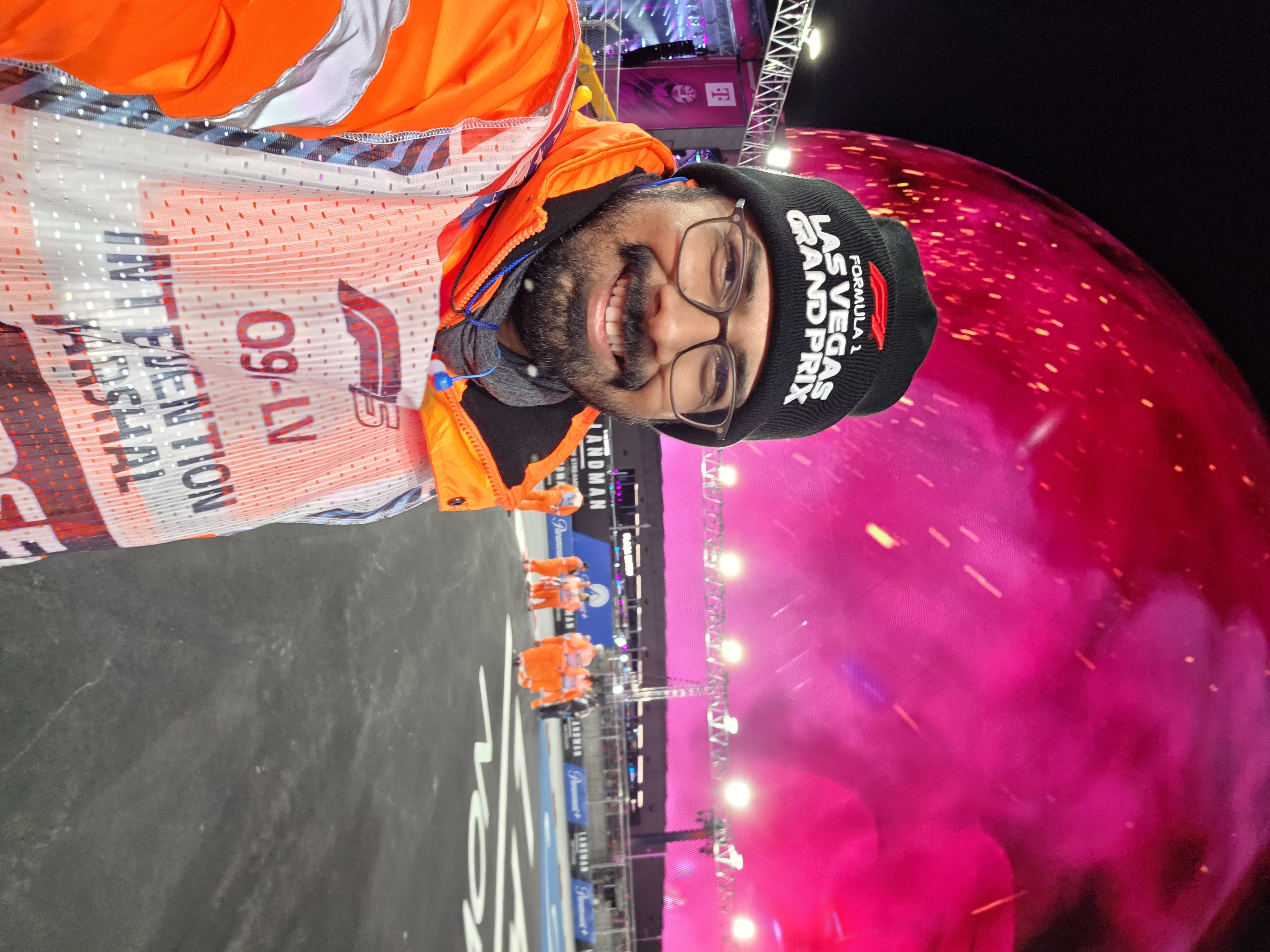 On track as marshal at the 2025 Formula 1 Las Vegas Grand Prix